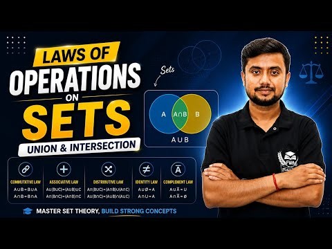 Laws of Operations on Sets | Union & Intersection of Sets Explained | Set Theory