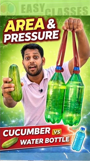 Cucumber vs Water Bottle | Amazing Area & Pressure Science Experiment That Will Shock You! #shorts