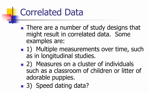 STA 507 - Generalized Estimating Equations (GEEs)