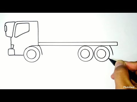 How to Draw a Fuso Truck Car - 2 Minutes Straight away