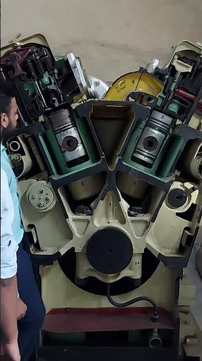 16 cylinder v type alco locomotive engine cut model ,,,.,.,part 1