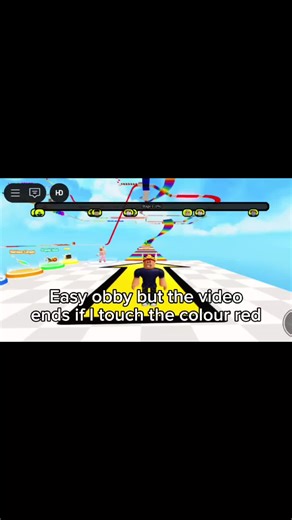 Easy Obby Challenge: No Touching Red