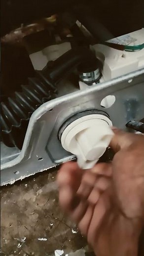 How to open a Samsung washing machine drain or lint filter #viral #lint #fyp #repair #shorts