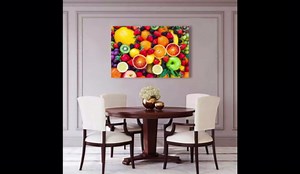 Fruits Kitchen Canvas Prints, Wall Art Framed Wall Decor for Bedroom, Living Room, Kitchen, Home Decor Ready to Hang (Canvas, 8x12)