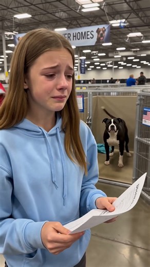 Emotional moment as girl adopts a shelter dog