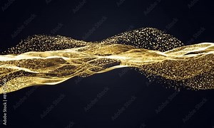 Flowing Golden Sand: Smooth Animation for Luxury Advertisements and High-End Visual Displays