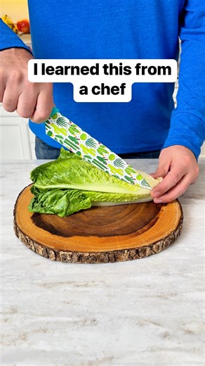 Best way to chop lettuce #lettuce #chopping #salad #kitchentips | Liz & Jeff