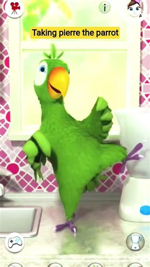 Talking pierre the parrot 🦜😃🤣 #talkingtom #parrot #shorts #pierre #talkingpierre #gaming
