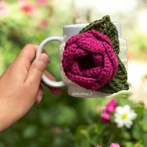 Crochet Blooming Rose Mug Cozy Pattern -instant PDF Download for Cozy Mornings! - Etsy
