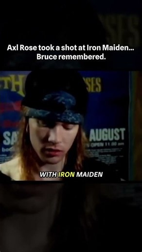 Axl Rose Took a Shot at Iron Maiden… Bruce Dickinson Remembered 🤘 #AxlRose #IronMaiden #RockHistory