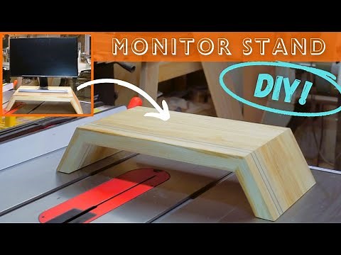 DIY: Make a Wood Desktop Computer Monitor Stand