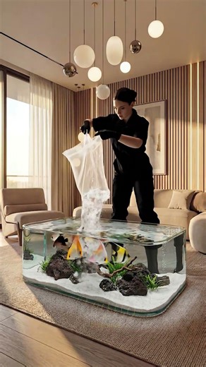 Turning a Minimalist Coffee Table into a Living Aquarium
