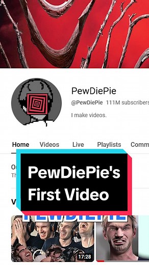 What was PewDiePie's first video? #pewdiepie #firstvideo #pewds #pewdie #fyp #interesting #youtube
