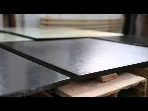 Lava stone glazed tiles, custom made countertops and sinks: inside the craftmen workshops.