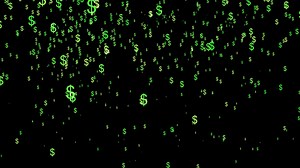 Falling Dollar Sign Animation Transparent Background Motion Graphics Loop