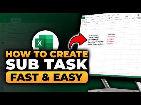 How To Create Sub Task in Excel (FAST & EASY) | 100% WORKS | NO Yapping, To The Point!