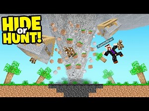 Minecraft, But A Tornado Destroys The Map.. (Hide or Hunt)