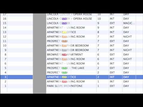 Final Draft 8 - Scene Navigator