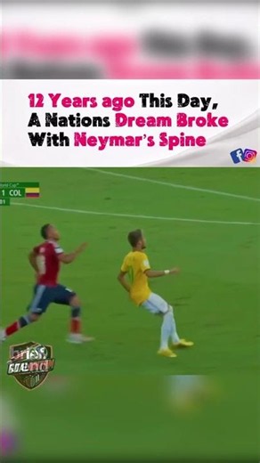 12 Years Ago, Neymar's Back Was Broken And Brazil's Dream Died 💔🇧🇷 Throwback