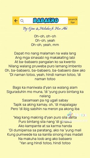 Babaero Lyrics by Hev Abi