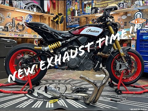 FTR1200 Toce performance exhaust installation.