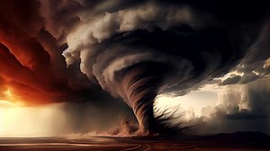 Powerful destructive tornado. Video looped 30 seconds.