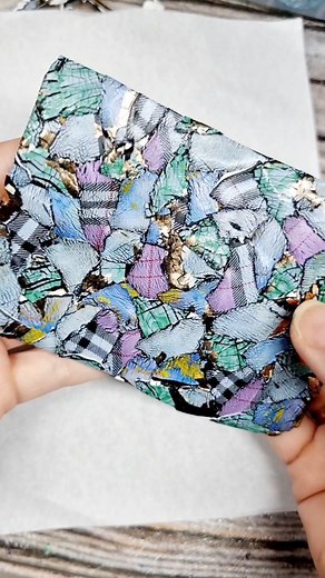 2.4K views · 115 reactions | Part 2. Transfer foils with a crackle effect on raw polymer clay. Not every foil work as you want, yes, they are not perfect on clay, but I like to use them! ♥️ Our foils collection: https://sweetybijou.ca/collections/foils ♥️ Special glue to use with foils: https://sweetybijou.ca/products/glue | Sweety Bijou | Facebook