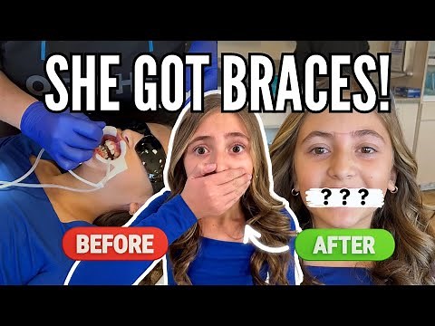 Hallie Gets BRACES! The Wait is Finally Over | Before & After First Time Braces