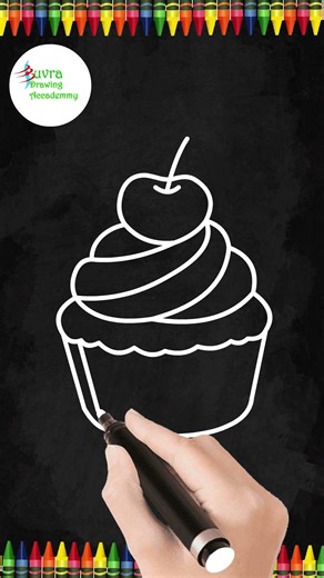 Draw A Cup Cake | #shorts #drawing #cake #trending #tutorial #viral #art #cupcake #diy #ytshorts