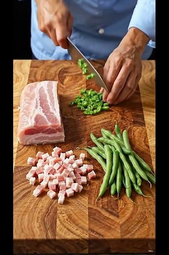 Easy 10-Minute CRISPY Spanish Green Beans with Bacon #shorts