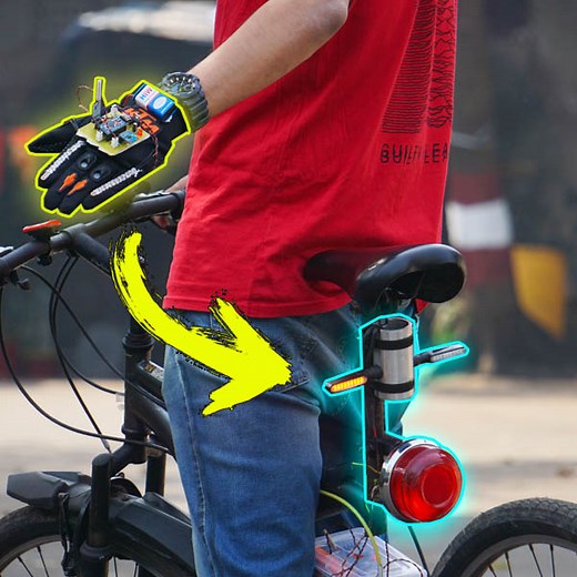 Gesture Control Bicycle Indicator Gloves | Nevon Projects