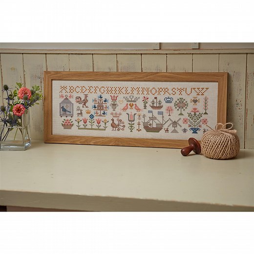 Cross Stitch Guild Dutch Sampler on Linen Kit