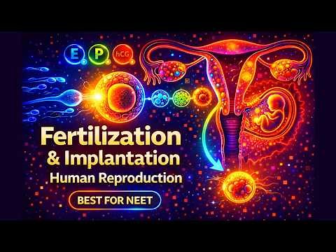Fertilization and Implantation | Human Reproduction | Class 12 | 3D Animation | Best for NEET