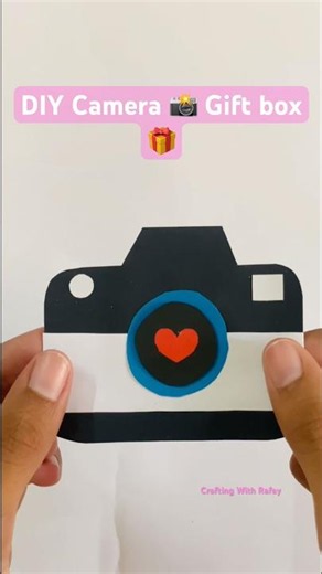 📸 DIY Paper Camera Gift Box 🎁 Easy Surprise Craft #diy #craft #gift #camera #shorts #youtubeshorts
