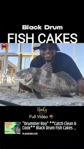 Black Drum Fish Cakes #fishing #delicious #foodie #fyp #trending