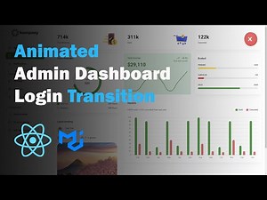 React Animated Admin Dashboard And Login Page Tutorial | Responsive React Admin Panel UI Design