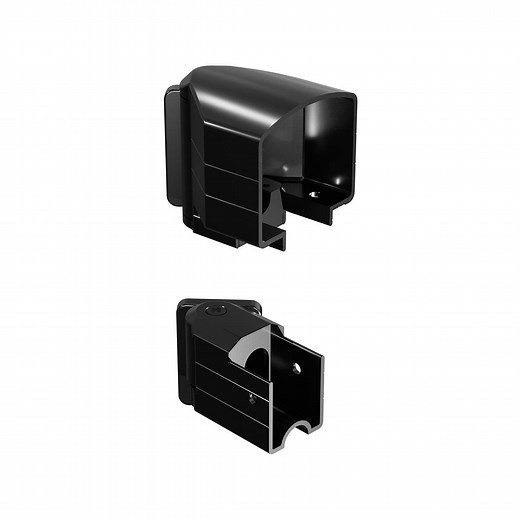 PEAK Aluminium Deck Balustrade Horizontal Angle Bracket Kit - Black