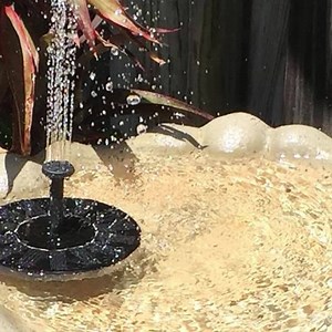 Floating Solar Fountain! No electricity or batteries required. Just place it in your birdbath, pond or garden water feature and ENJOY! :) | Garden Lovers Club