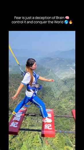 Crossing the World’s Craziest High-Altitude Cliff Bridge! 😱 Terrifying Human Feats #humans #amazing