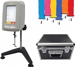 Lab Viscometers Stormer Viscosity Meter Tester with 5 Inch Colorful Touch Screen KU CP G ℃ Value Accuracy ±1% for Ink Viscosity Test