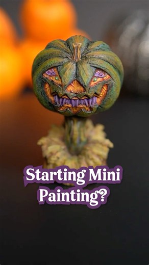 Mini Painting a Green Pumpkin King Using Layering