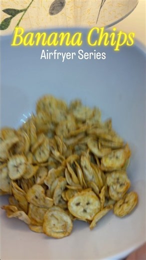 Crispy Air Fryer Banana Chips 🍌| Healthy Snack in Minutes! #airfryer #banana #shorts #viral #snacks