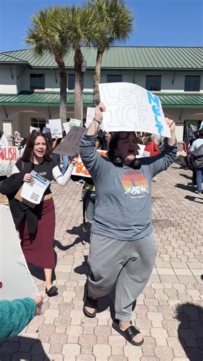 Eagle News Television on Instagram: "FGCU students and members of the community protested on campus ICE’s 287(g) Program, which authorizes ICE to enlist state and local law enforcement to perform immigration enforcement functions, on February 6"