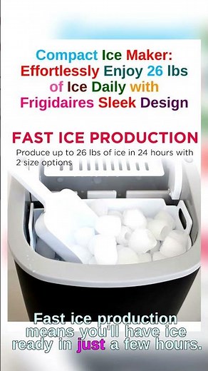 Transform Your Beverage Experience with the FRIGIDAIRE Compact Ice Maker.
