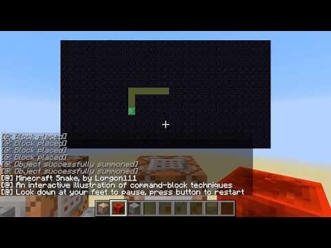 Command block tutorial - Minecraft snake mini-game, commands explained!