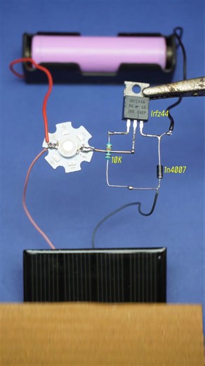 Automatic solar emergency light #experiment #scienceproject