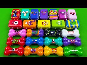 Numberblocks: Looking Toy & Slime with Suitcase, Bones Coloring! Satisfying ASMR Video