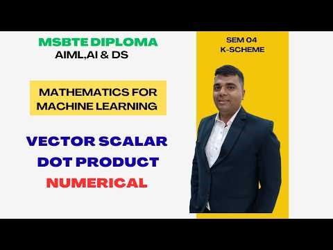 MSBTE K Scheme Sem 4 Mathematics | Vector Dot Product Step-by-Step 🔥 Exam Oriented Numericals