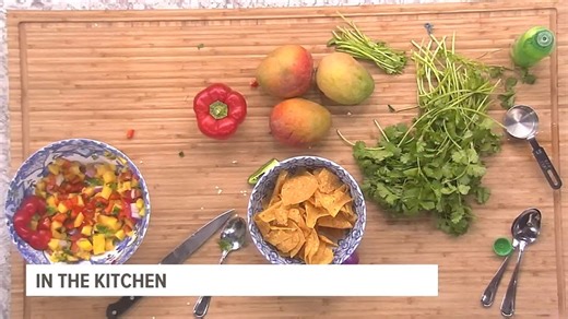 This simple mango salsa is great with chips or atop fish tacos