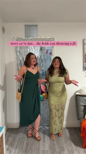 Sorry we’re late… the bride was throwing a fit 🤭 #bachelorette